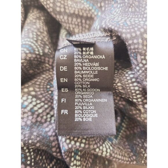 Kuhl Flora Organic Cotton Silk Grey Lace Blouse Top Shirt Medium Below Elbow - Picture 8 of 9